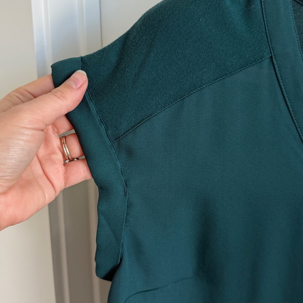 Dark Green Women's Top - Picture 4 of 5